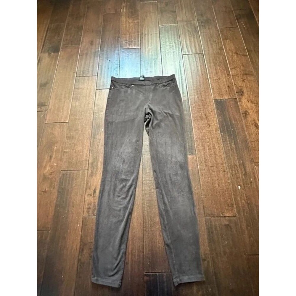 HUE Y2k Leggings Microsuede Faux Fur Brown Leggings Size S